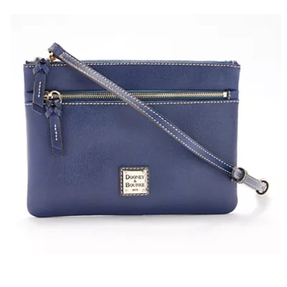 NWT Dooney & Bourke Marine Blue Leather Patsy Crossbody